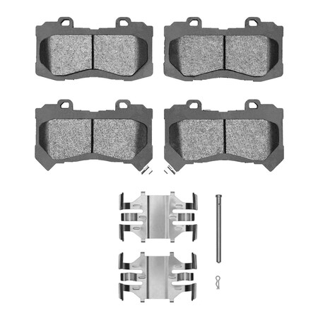 Dynamic Friction Co 3000 Ceramic Brake Pads and Hardware Kit, Low Dust, Low Copper Ceramic, 100% Asbestos-free, Front 1310-1802-01